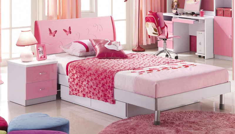 Кровать детская Piccola MK-4605-PI розовый
